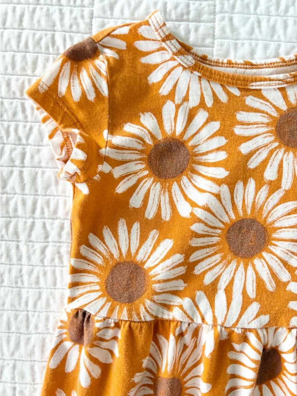 Carter's Mustard Yellow Sunflower Print Girls' Dress - Size 3T